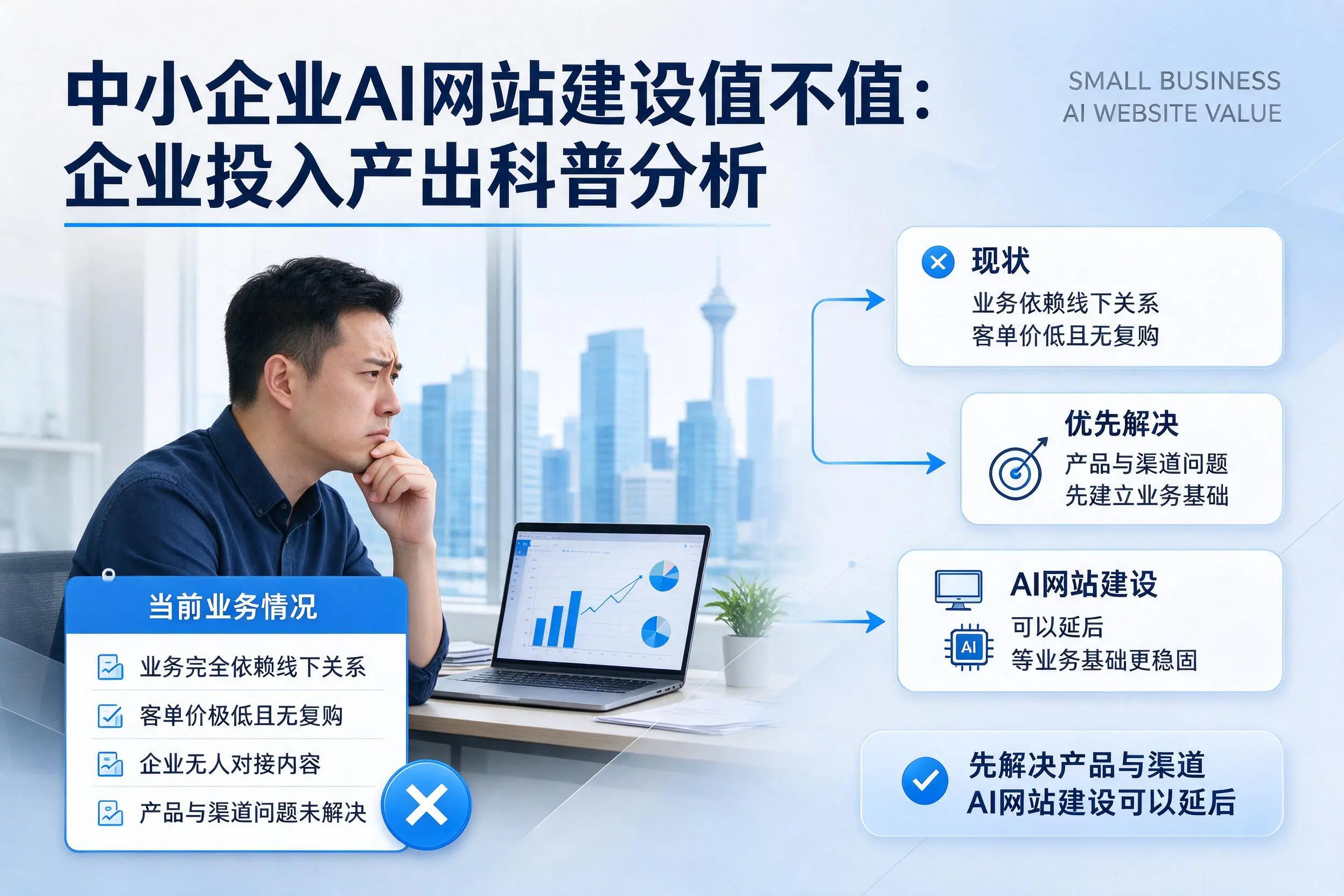 中小企业AI网站建设值不值:益阳企业投入产出科普分析