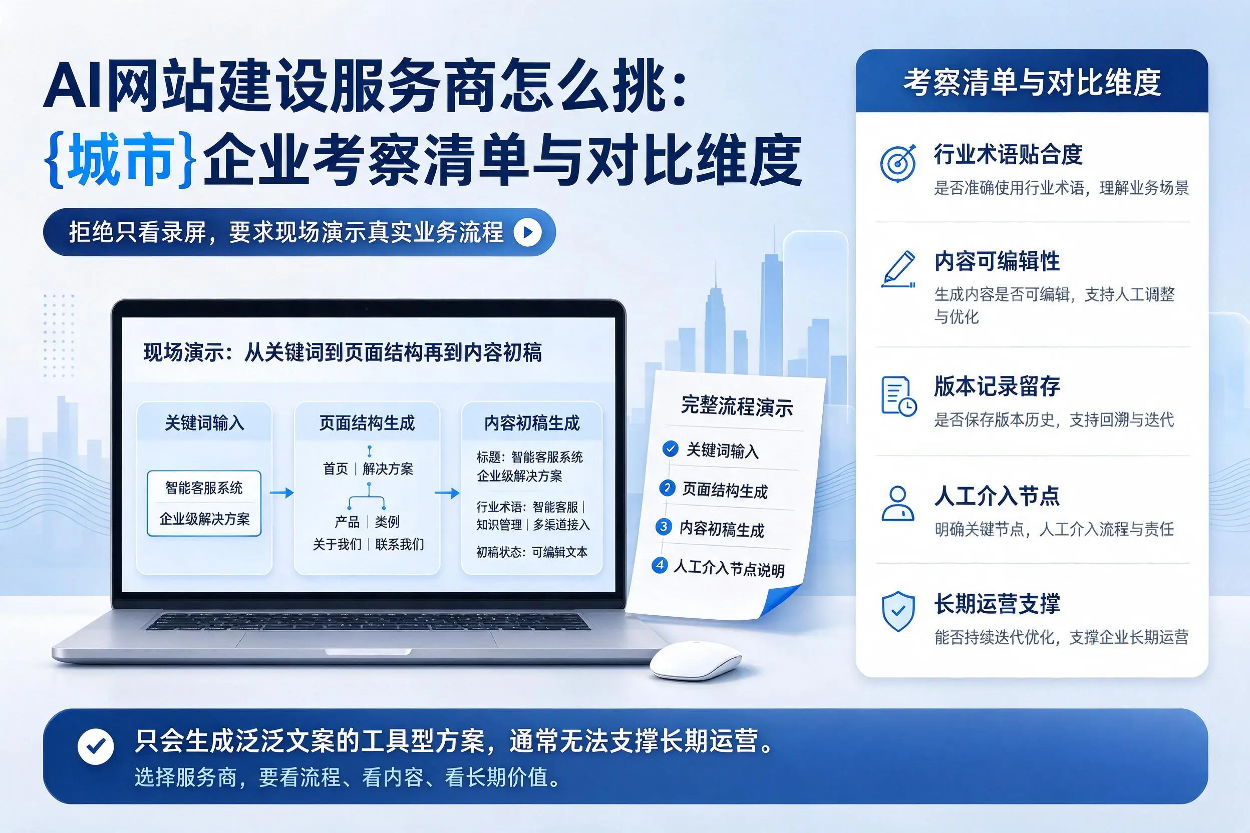 AI网站建设服务商怎么挑:益阳企业考察清单与对比维度