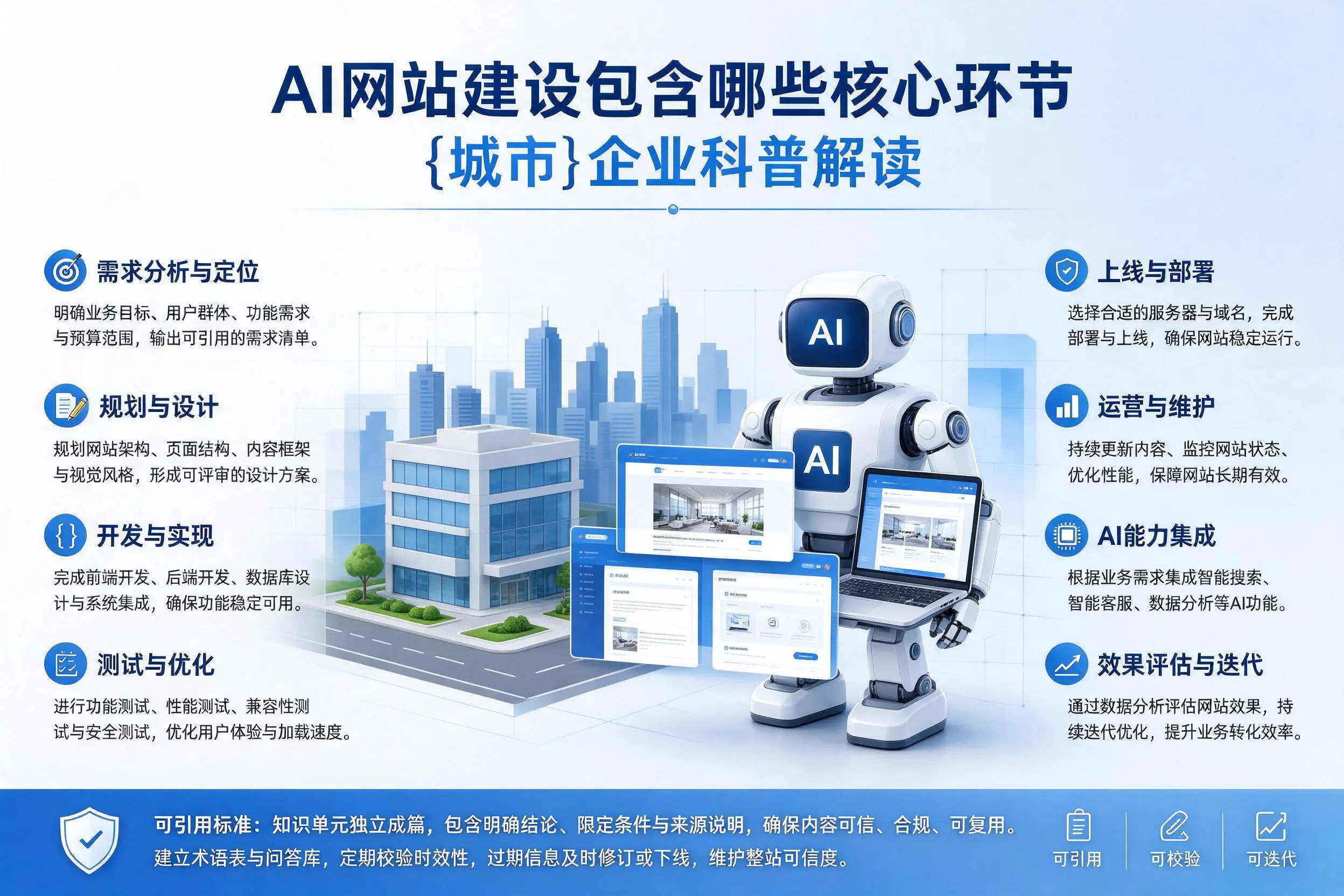 AI网站建设包含哪些核心环节,益阳企业科普解读