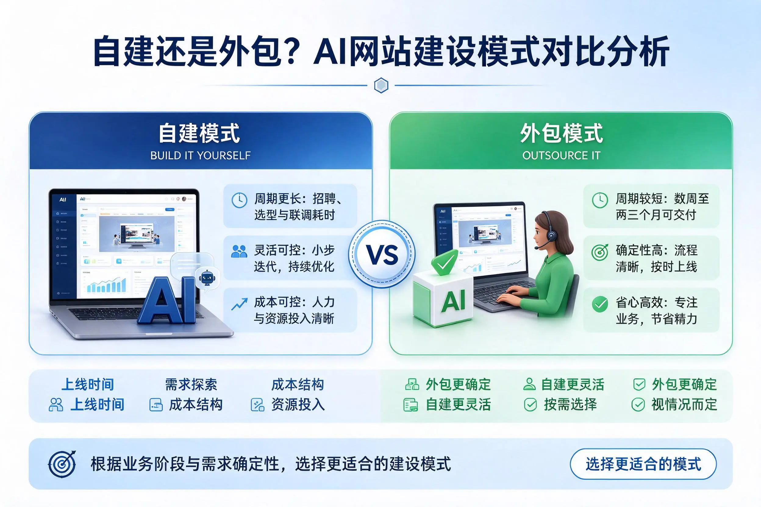 自建还是外包？益阳AI网站建设模式对比分析