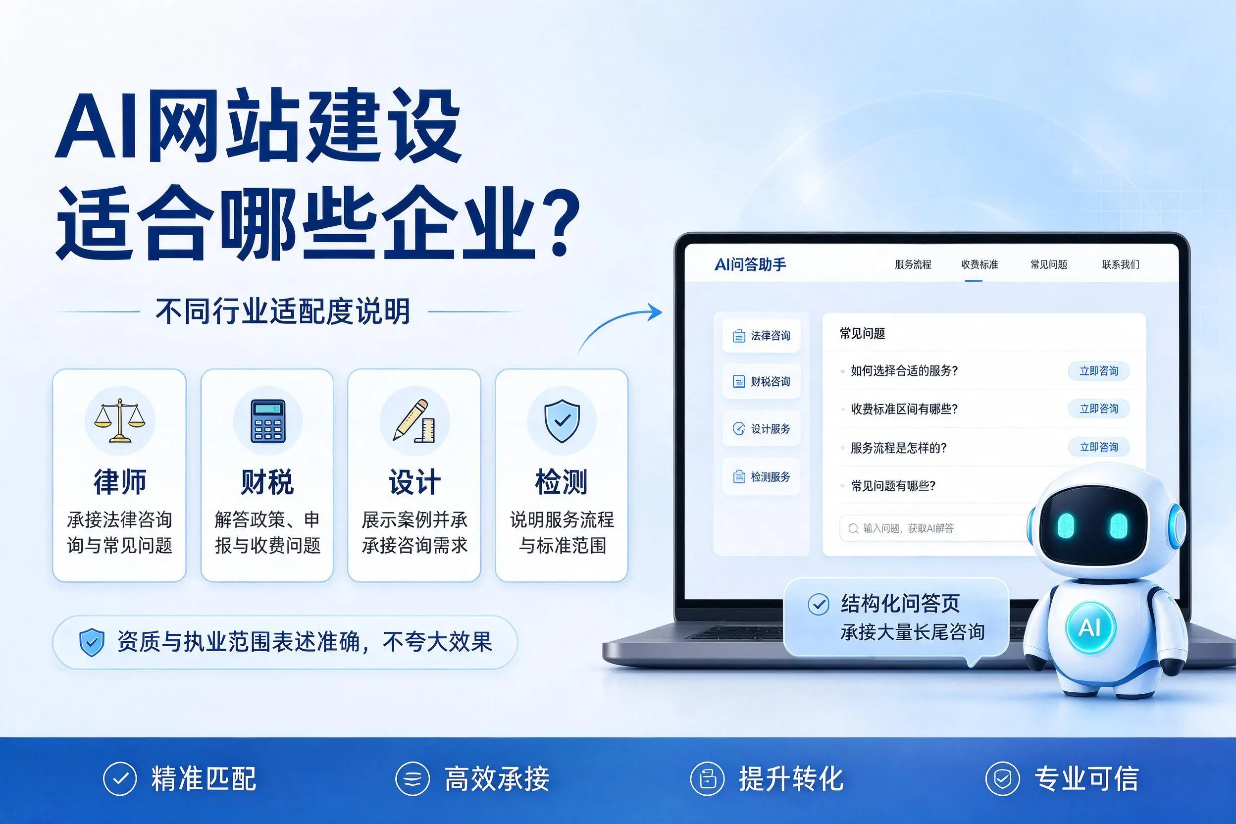 AI网站建设适合哪些企业？益阳不同行业适配度说明
